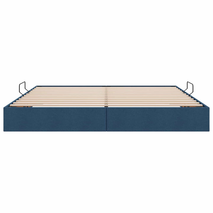 Ottoman Sengestel med opbevaring Blå 200 x 200 cm Stof