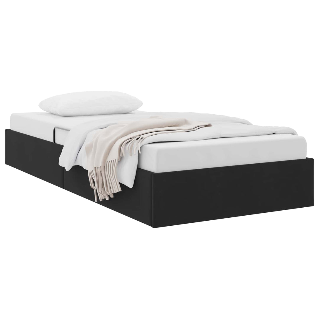 Ottoman Sengestel med opbevaring Sort 100 x 200 cm Fløjl