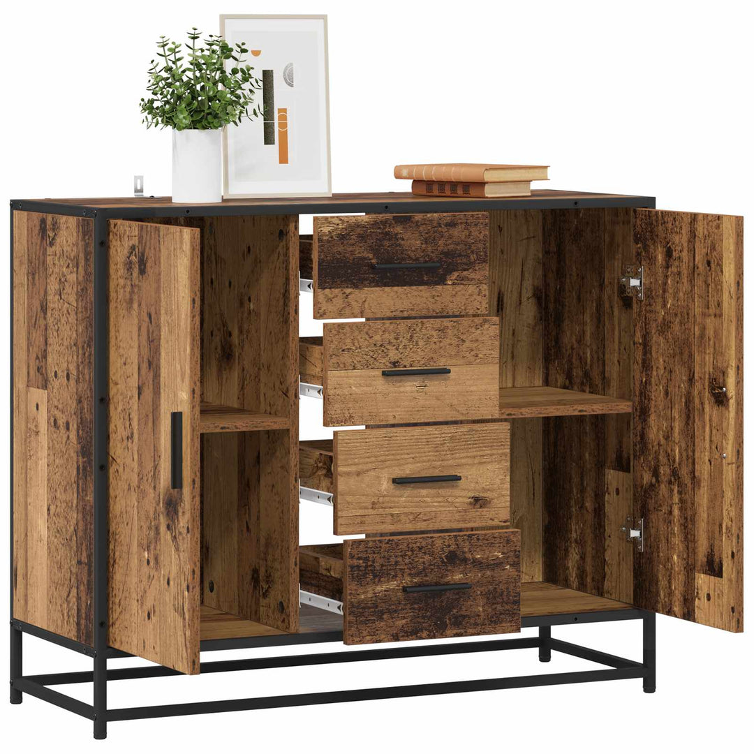 Sideboard Gammelt træ 92 x 35 x 76 cm Konstrueret træ