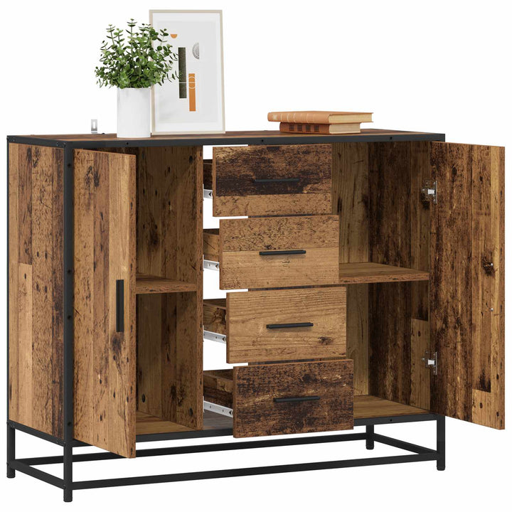 Sideboard Gammelt træ 92 x 35 x 76 cm Konstrueret træ