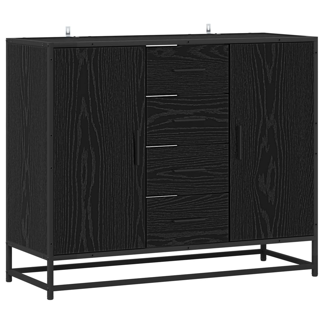 Sideboard Sort eg 92 x 35 x 76 cm Konstrueret træ