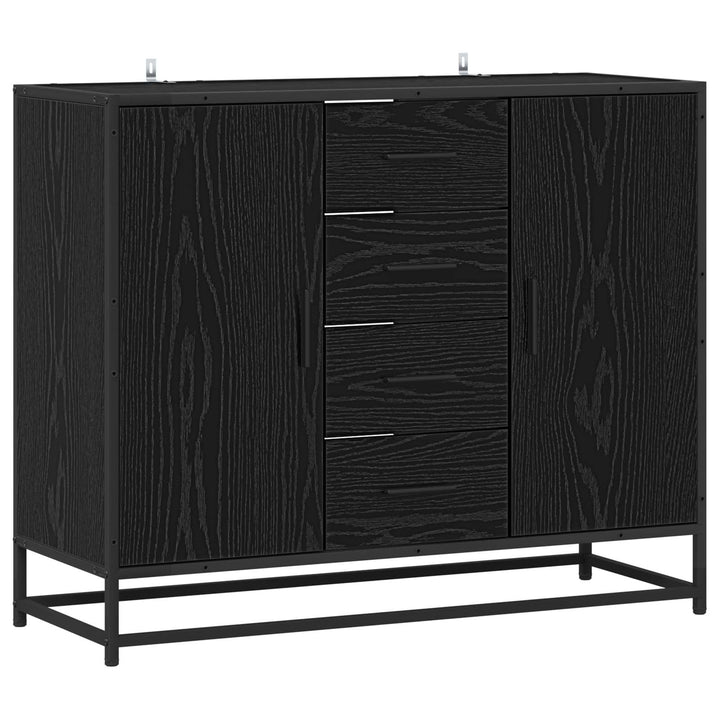 Sideboard Sort eg 92 x 35 x 76 cm Konstrueret træ