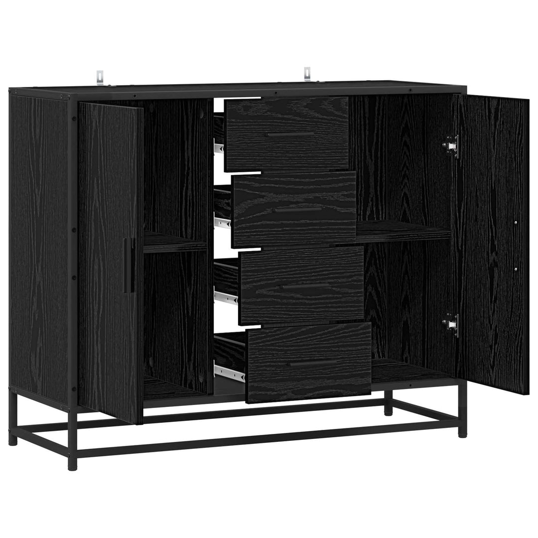 Sideboard Sort eg 92 x 35 x 76 cm Konstrueret træ