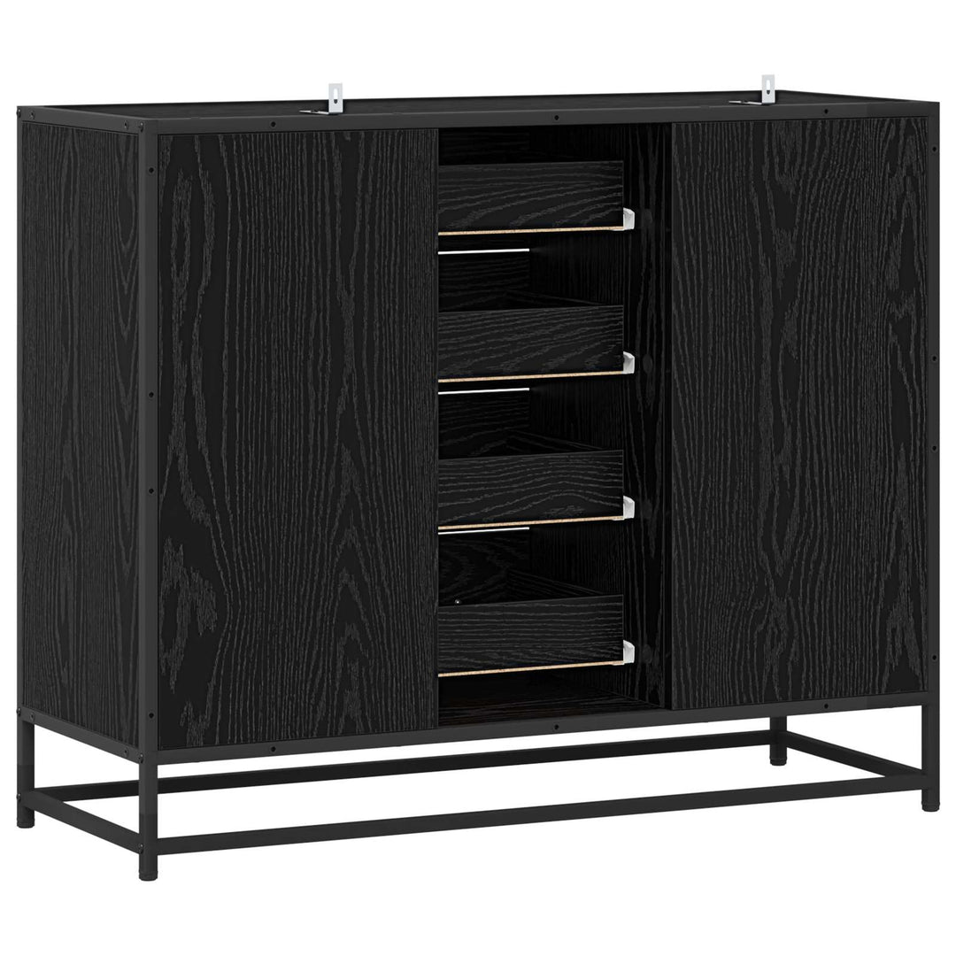Sideboard Sort eg 92 x 35 x 76 cm Konstrueret træ