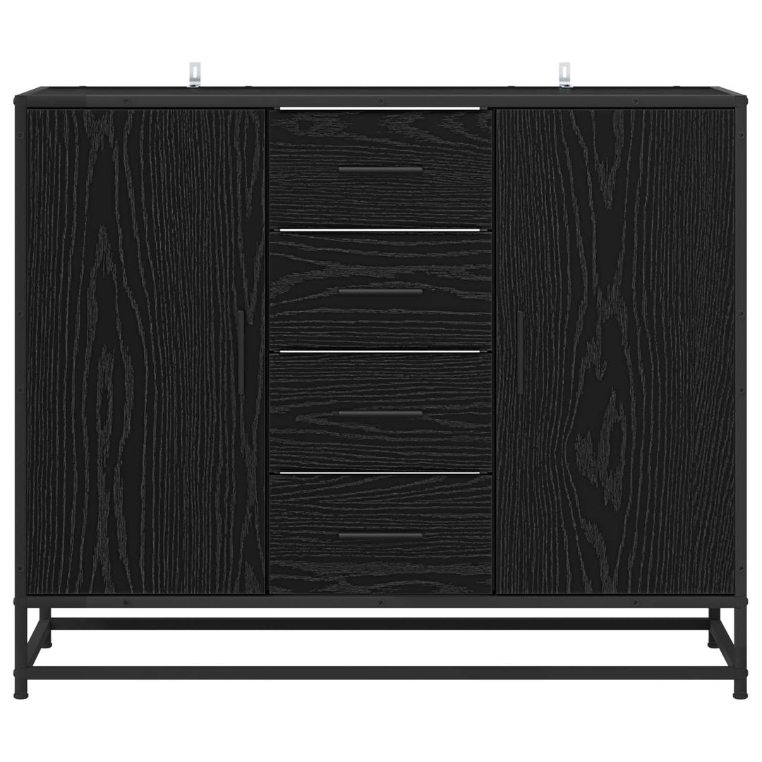 Sideboard Sort eg 92 x 35 x 76 cm Konstrueret træ