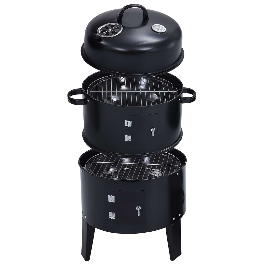 Udendørs grill Ø 40 x 80 cm Stål Sort