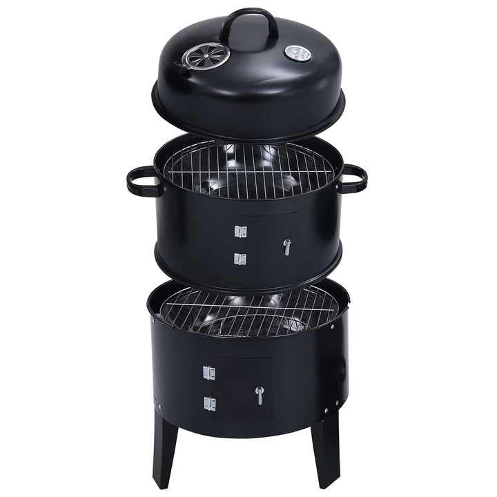 Udendørs grill Ø 40 x 80 cm Stål Sort