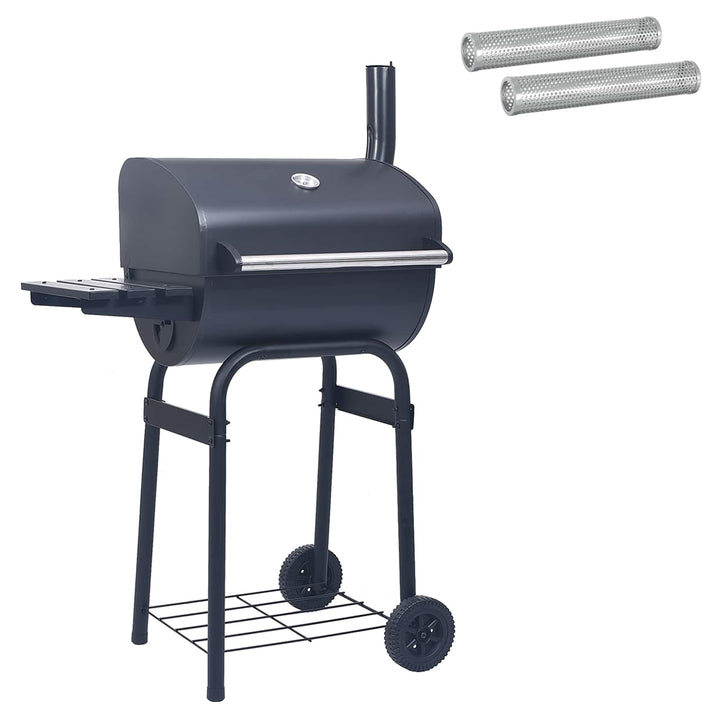 Kulgrill 75 x 48 x 120 cm Pulverlakeret stål og plast Sølv