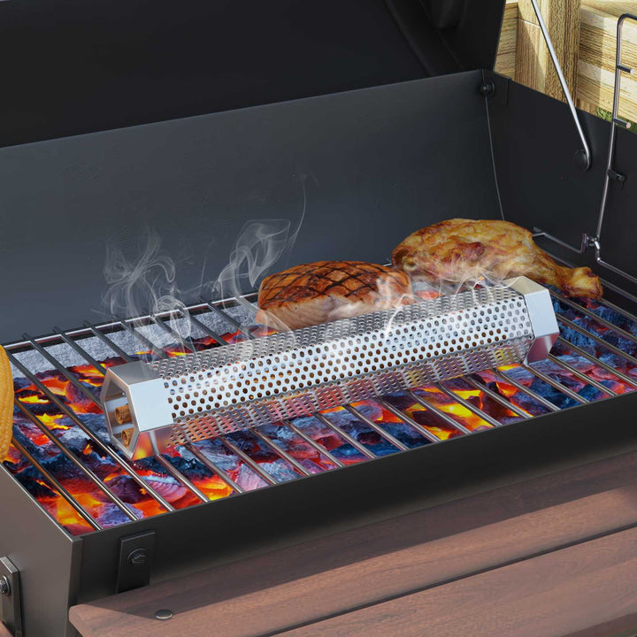 Tøndegrill med 2 madlavningsriste 3 stk. 80 x 73 x 90 cm Metal