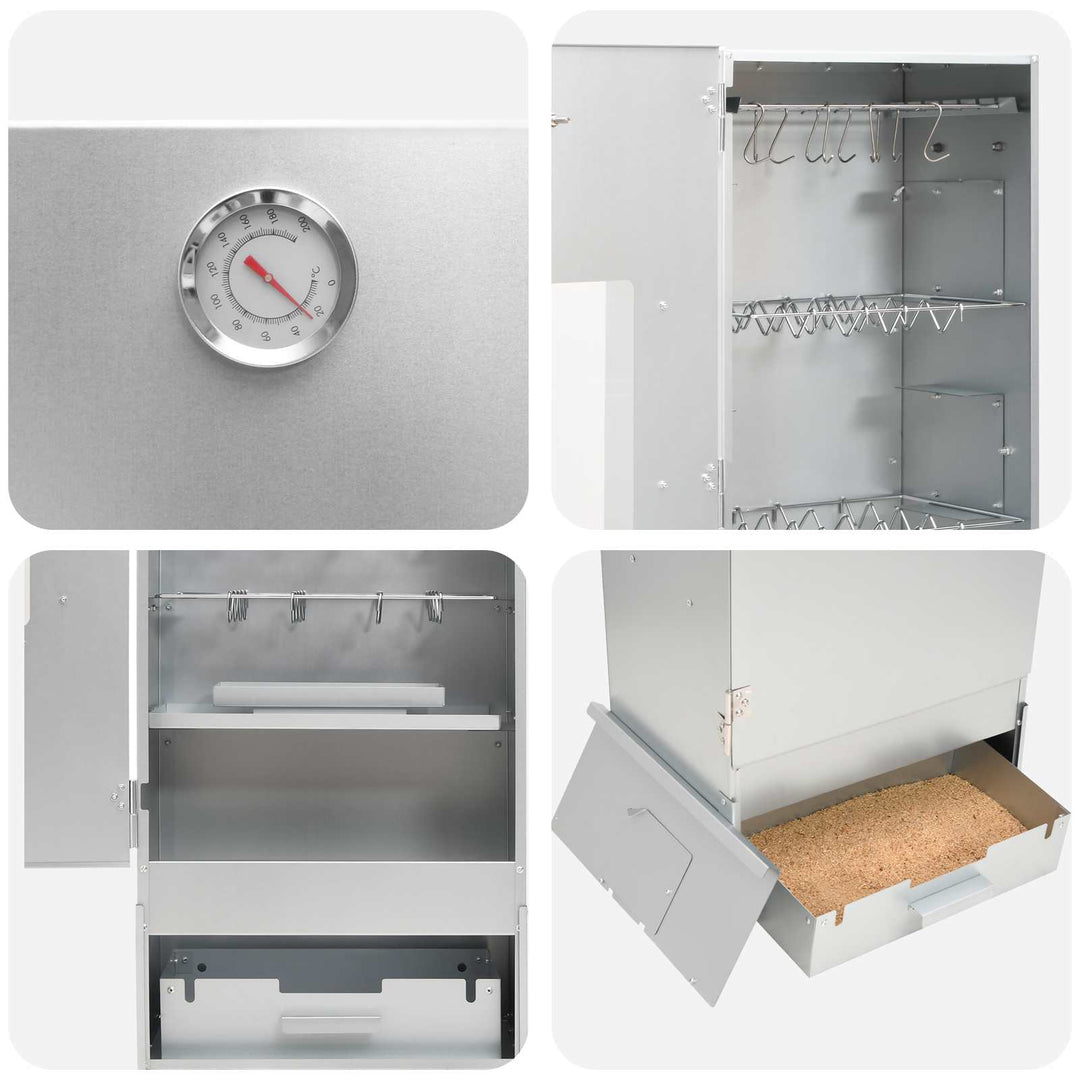 Ryggerovn 3 stk. 44,5 x 29 x 110 cm Galvaniseret stål Sølv