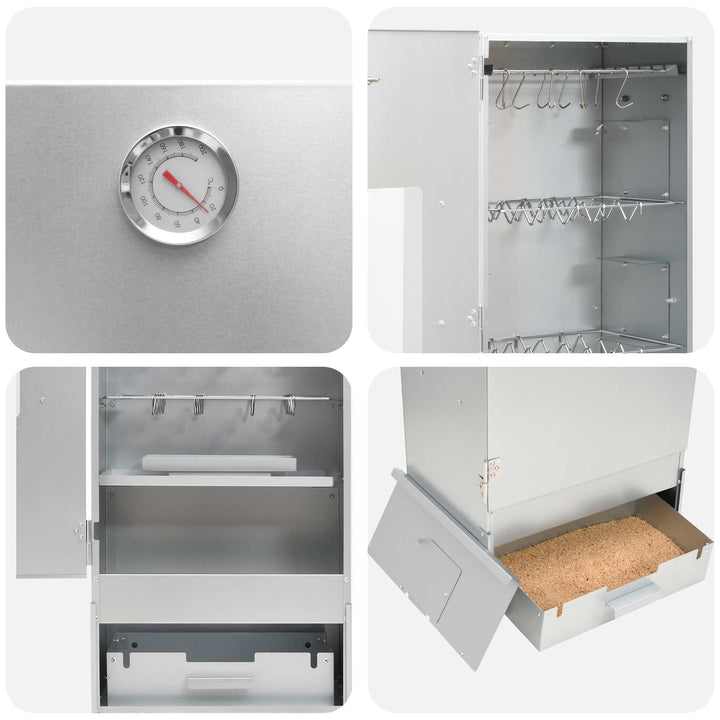 Ryggerovn 3 stk. 44,5 x 29 x 110 cm Galvaniseret stål Sølv