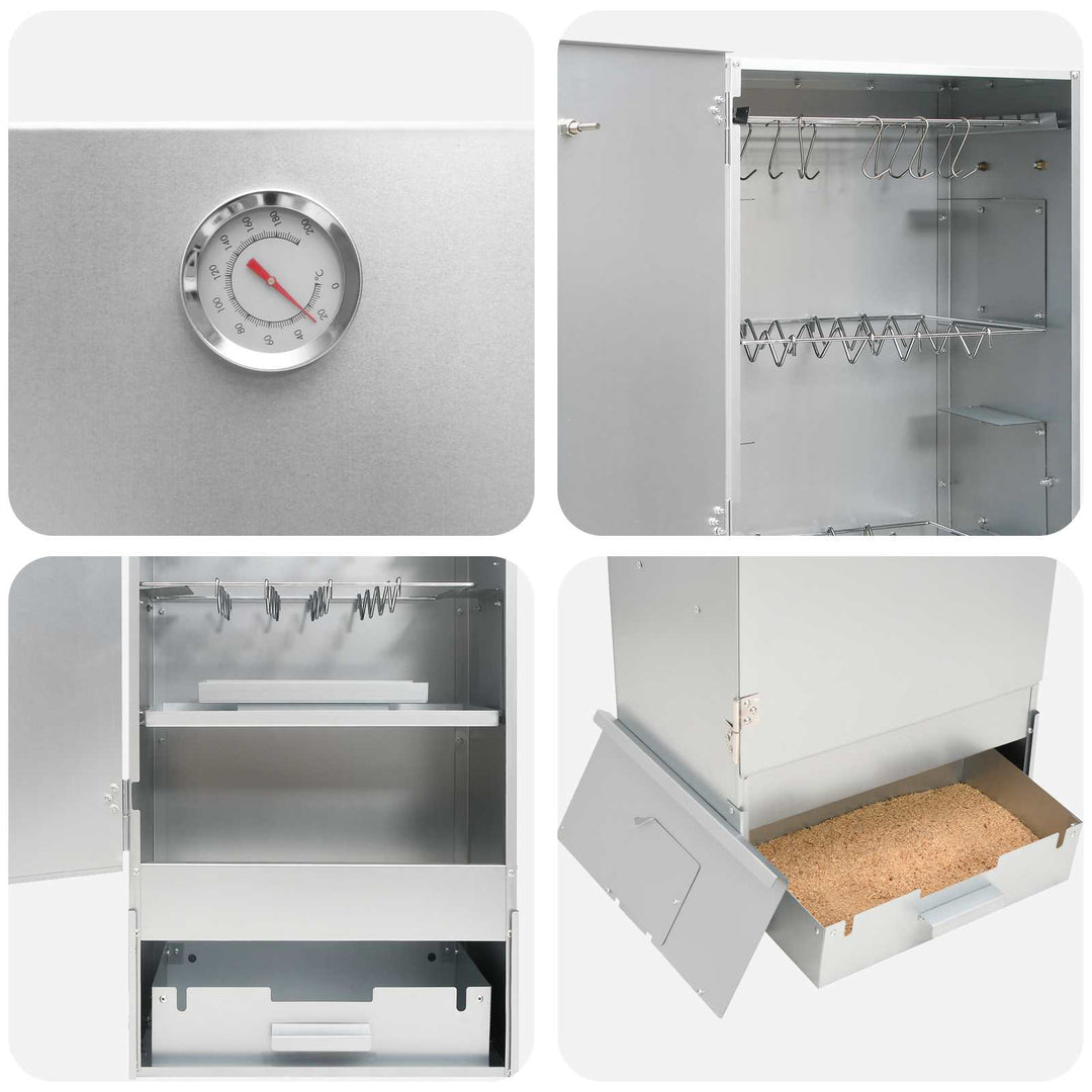 Ryggerovn 3 stk. 44,5 x 29 x 110 cm Galvaniseret stål Sølv