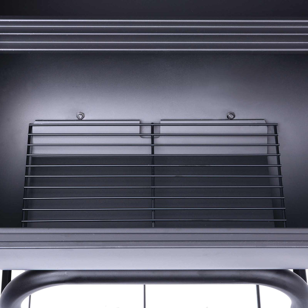 Kulgrill 75 x 48 x 120 cm Sølv Pulverlakeret stål og plast