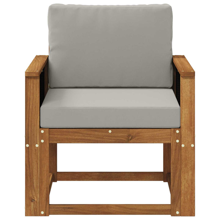 Udendørs Mellem Sofa Massivt Akacietræ Naturfarvet
