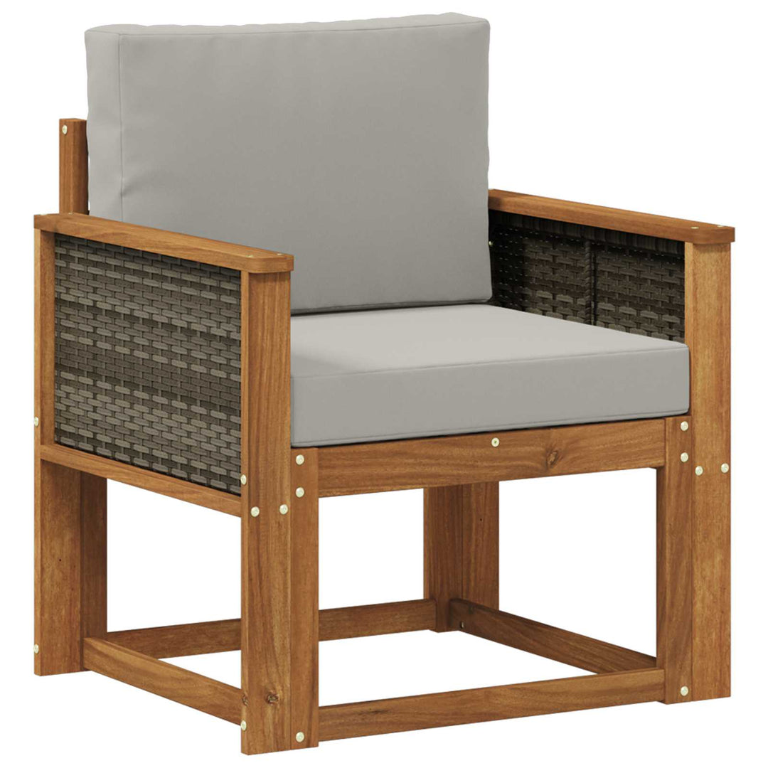 Udendørs Mellem Sofa Massivt Akacietræ Naturfarvet