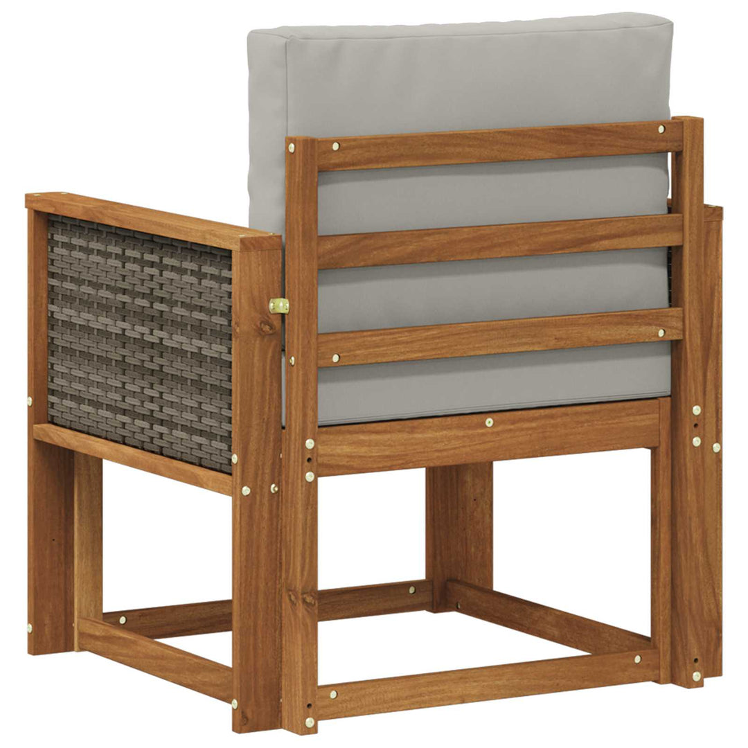 Udendørs Mellem Sofa Massivt Akacietræ Naturfarvet