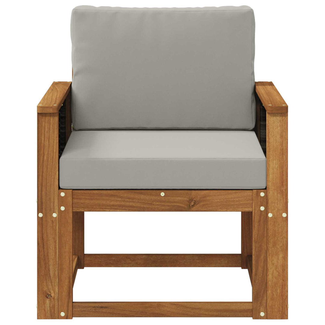 Udendørs Mellem Sofa Massivt Akacietræ Naturfarvet