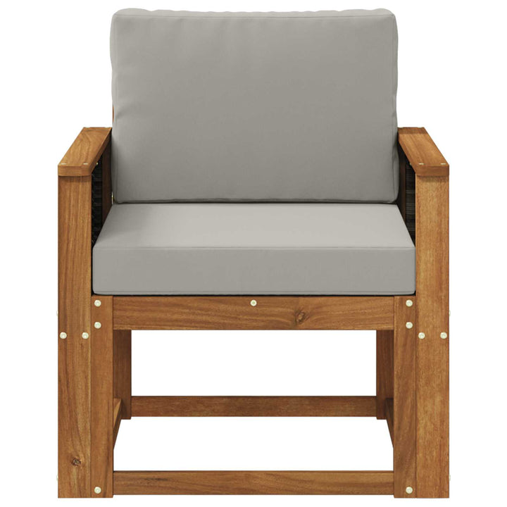 Udendørs Mellem Sofa Massivt Akacietræ Naturfarvet