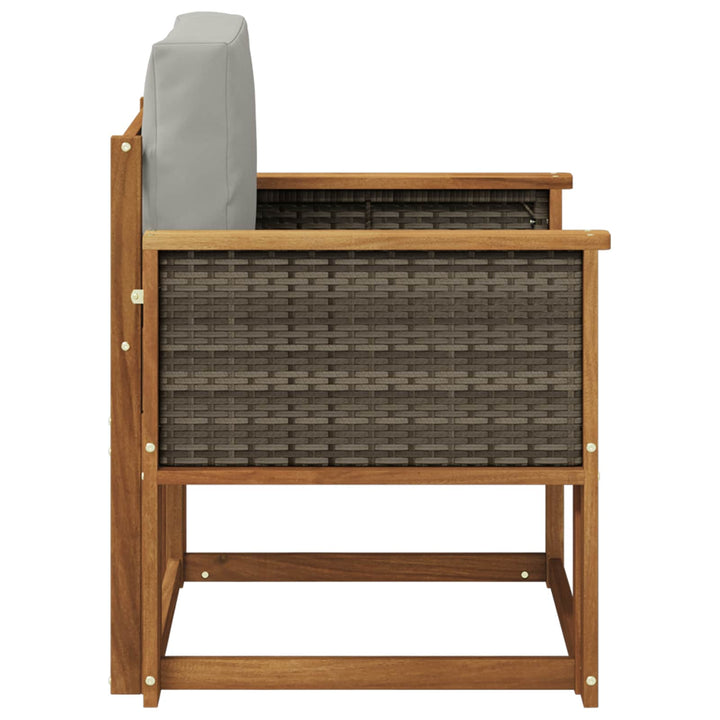Udendørs Mellem Sofa Massivt Akacietræ Naturfarvet