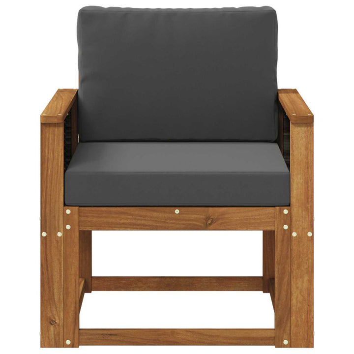 Udendørs Mellem Sofa Massivt Akacietræ Naturfarvet