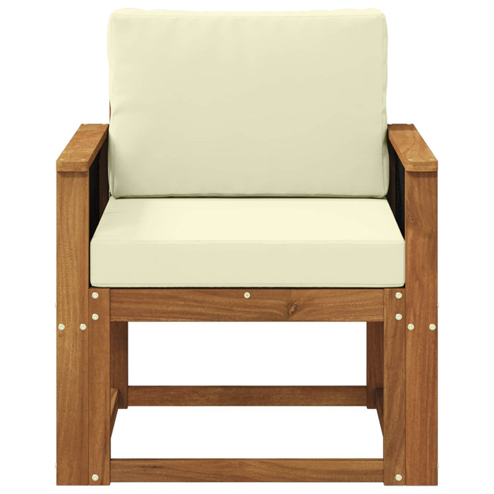 Udendørs Mellem Sofa Massivt Akacietræ Naturfarvet