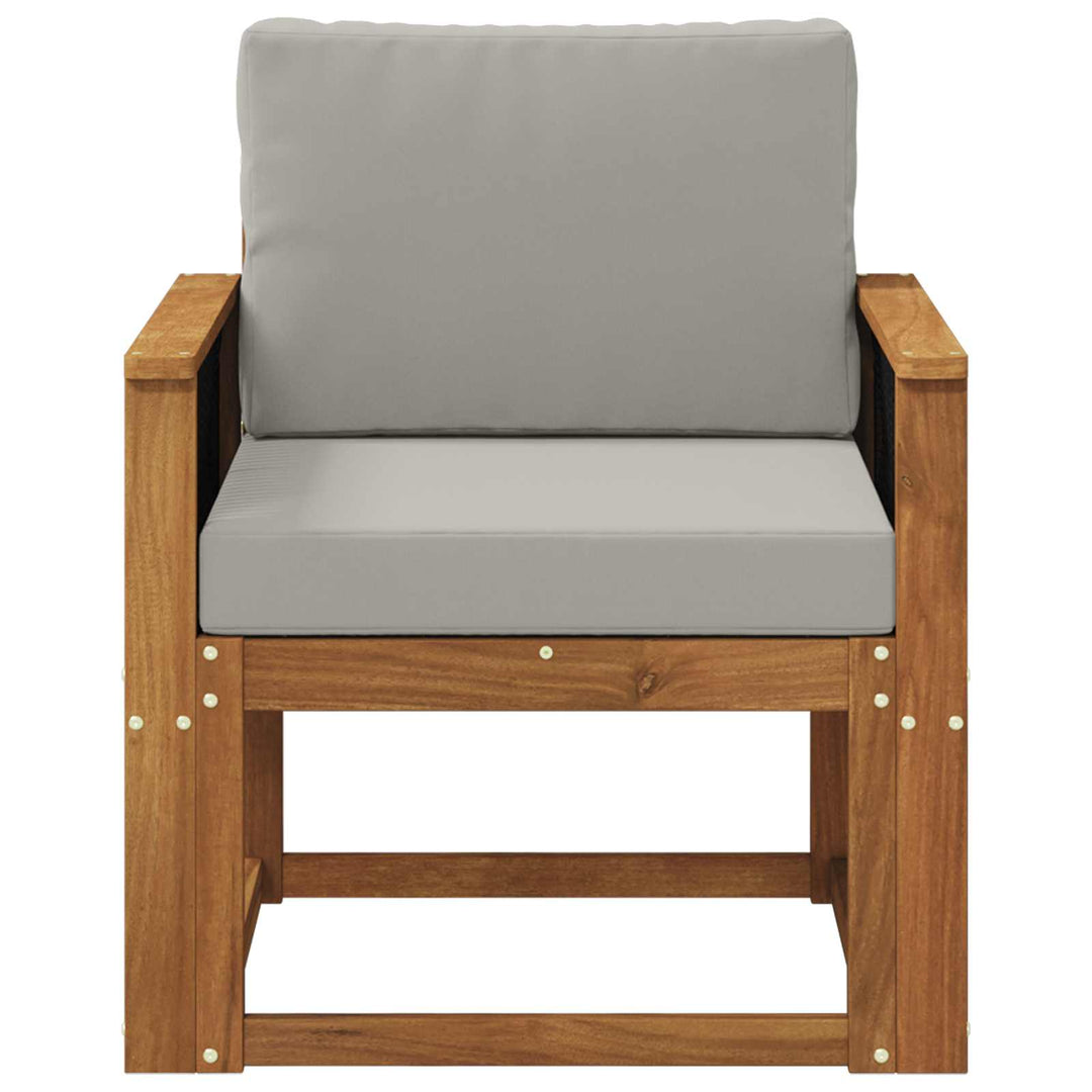 Udendørs Mellem Sofa Massivt Akacietræ Naturfarvet