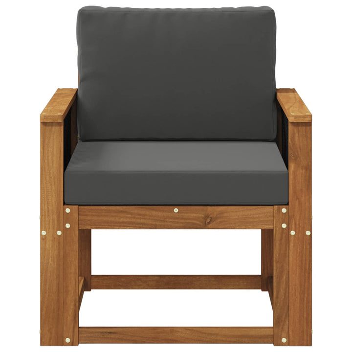 Udendørs Mellem Sofa Massivt Akacietræ Naturfarvet