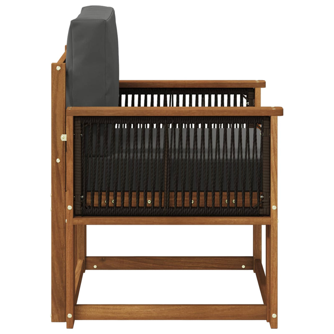 Udendørs Mellem Sofa Massivt Akacietræ Naturfarvet