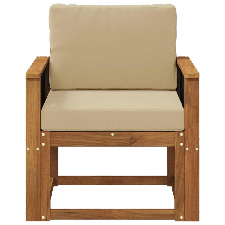 Udendørs Mellem Sofa Massivt Akacietræ Naturfarvet