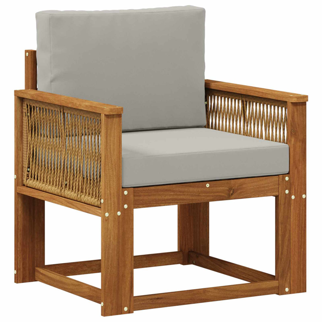 Udendørs Mellem Sofa Massivt Akacietræ Naturfarvet