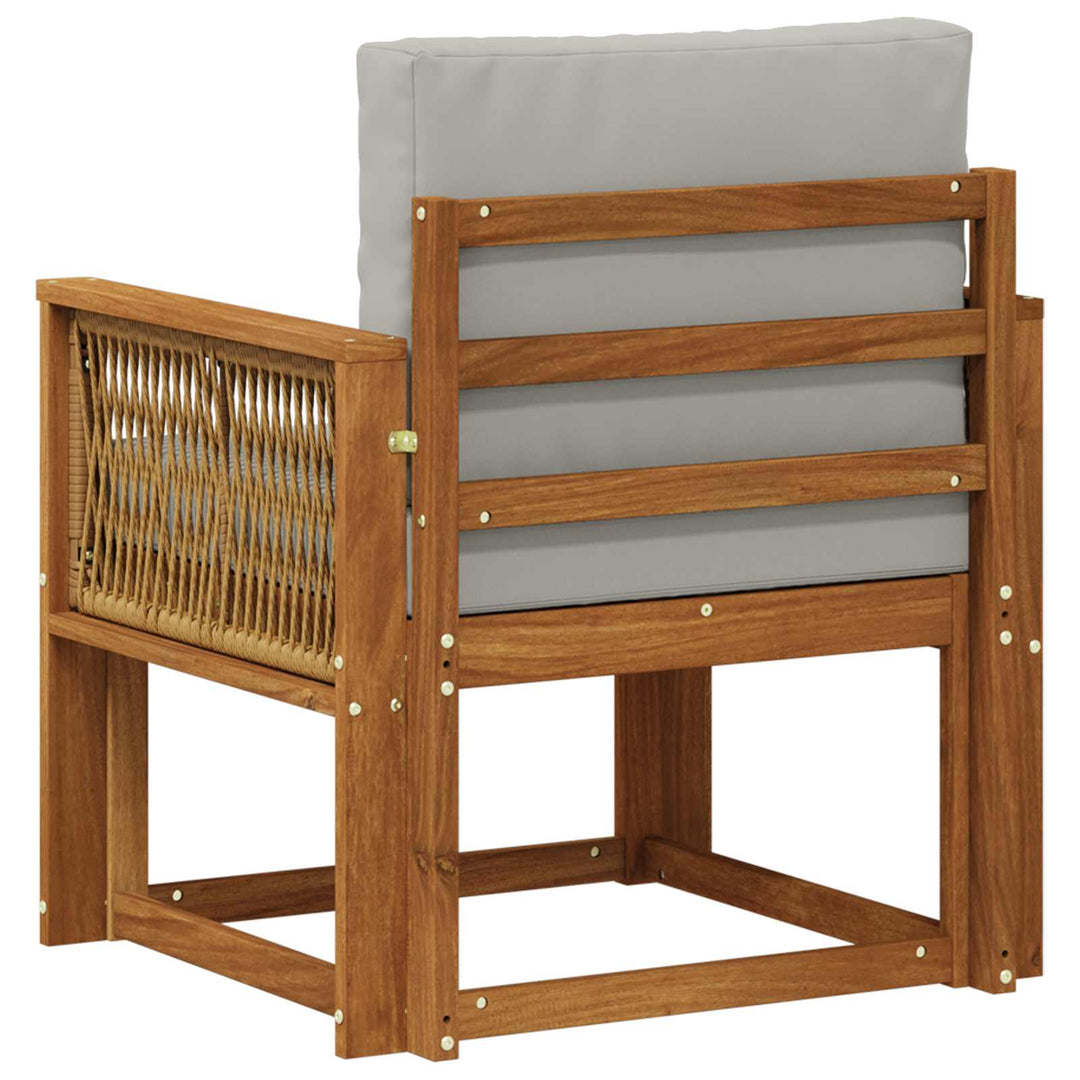 Udendørs Mellem Sofa Massivt Akacietræ Naturfarvet