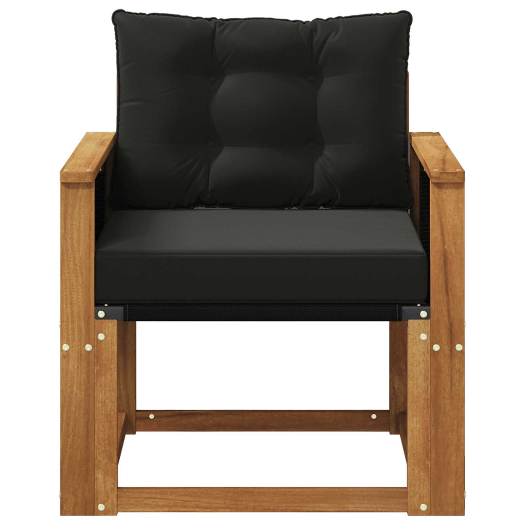 Udendørs Mellem Sofa Massivt Akacietræ Naturfarvet
