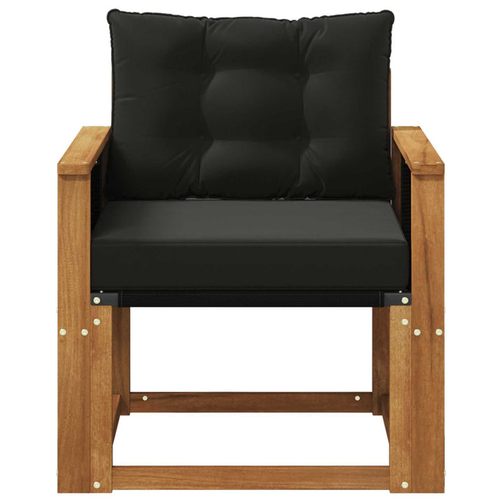 Udendørs Mellem Sofa Massivt Akacietræ Naturfarvet