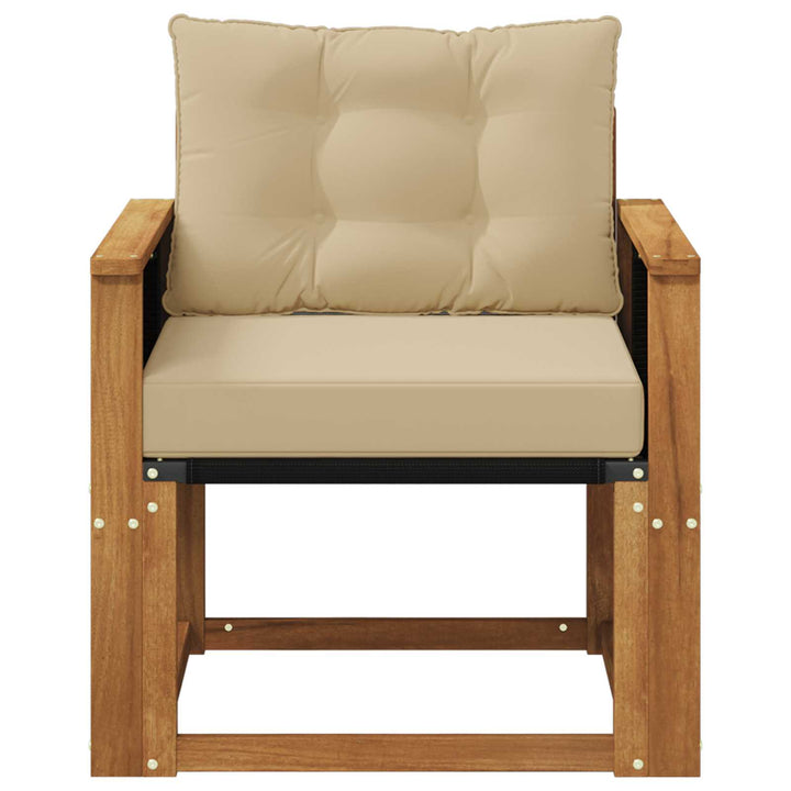 Udendørs Mellem Sofa Massivt Akacietræ Naturfarvet