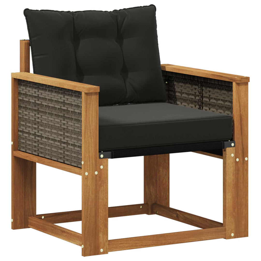 Udendørs Mellem Sofa Massivt Akacietræ Naturfarvet