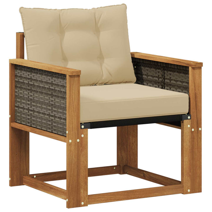 Udendørs Mellem Sofa Massivt Akacietræ Naturfarvet