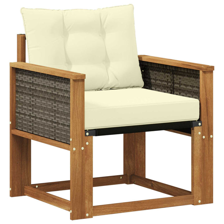 Udendørs Mellem Sofa Massivt Akacietræ Naturfarvet