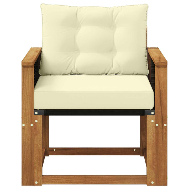 Udendørs Mellem Sofa Massivt Akacietræ Naturfarvet