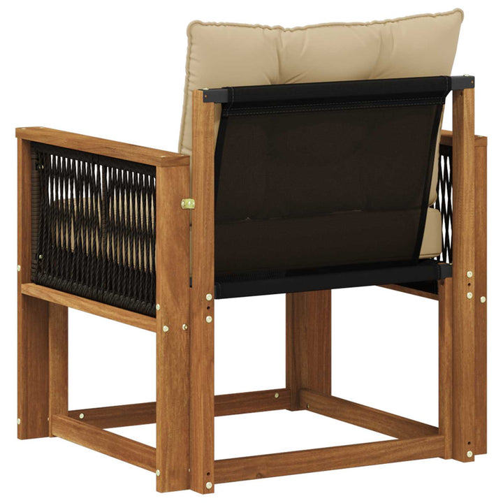 Udendørs Mellem Sofa Massivt Akacietræ Naturfarvet