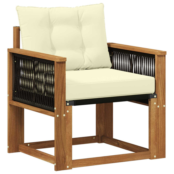 Udendørs Mellem Sofa Massivt Akacietræ Naturfarvet