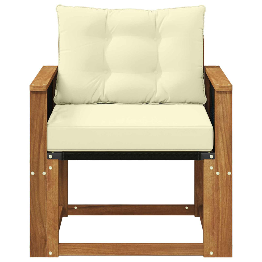 Udendørs Mellem Sofa Massivt Akacietræ Naturfarvet