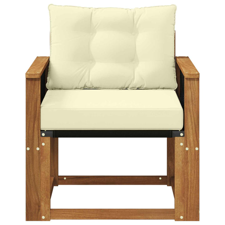 Udendørs Mellem Sofa Massivt Akacietræ Naturfarvet