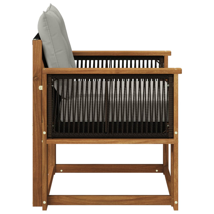 Udendørs Mellem Sofa Massivt Akacietræ Naturfarvet