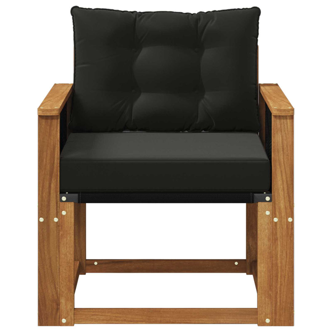 Udendørs Mellem Sofa Massivt Akacietræ Naturfarvet