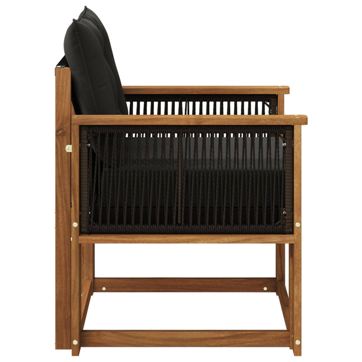 Udendørs Mellem Sofa Massivt Akacietræ Naturfarvet