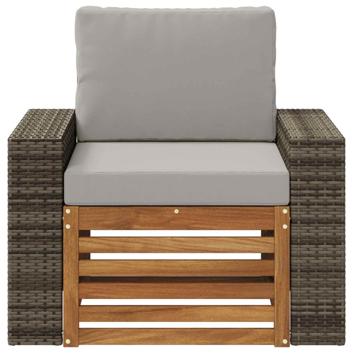 Udendørs Mellem Sofa Massivt Akacietræ Naturfarvet