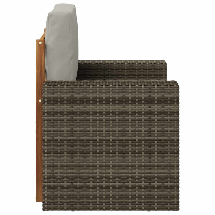 Udendørs Mellem Sofa Massivt Akacietræ Naturfarvet