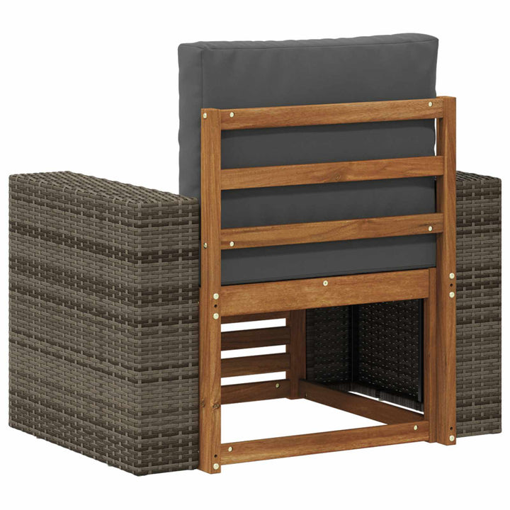Udendørs Mellem Sofa Massivt Akacietræ Naturfarvet