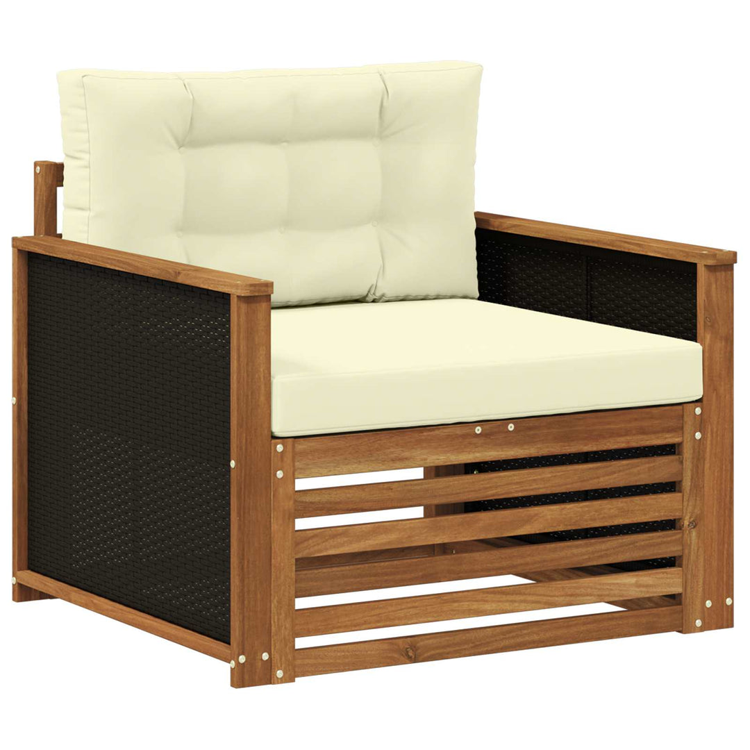 Udendørs Mellem Sofa Massivt Akacietræ Naturfarvet