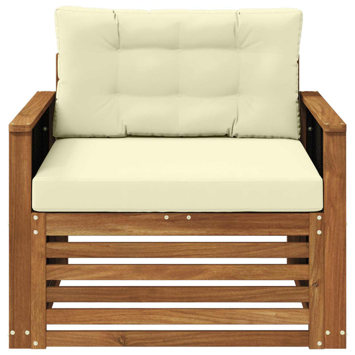 Udendørs Mellem Sofa Massivt Akacietræ Naturfarvet